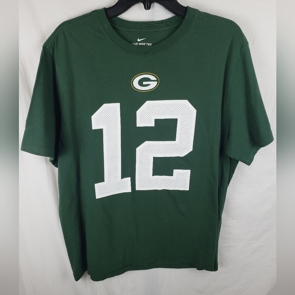 Nike Green Bay Packers NFL Team Rodgers #12 Shirt Sz XL - Picture 1 of 7